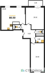 Планировка квартиры, ID 534771