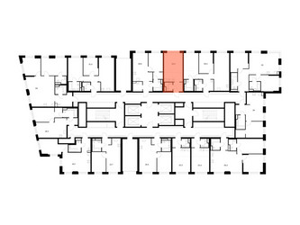 Планировка студии(квартира) площадью 24.4 квадратных метров в ЖК “ЖК 2-й Иртышский”