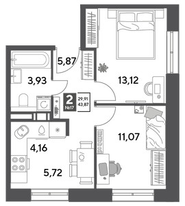 Планировка квартиры, ID 486794