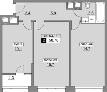 Планировка квартиры, ID 163286