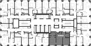 Планировка двухкомнатной(квартира) площадью 54.4 квадратных метров в “ЖК SET (Сет)”