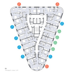 Планировка студии(квартира) площадью 24.7 квадратных метров в ЖК “ЖК Родина Переделкино”