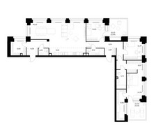 Планировка трехкомнатной(квартира) площадью 147.43 квадратных метров в “ЖК НОВА”
