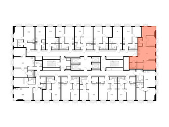 Планировка трехкомнатной(квартира) площадью 71.1 квадратных метров в ЖК “ЖК 2-й Иртышский”