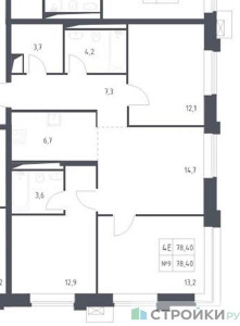 Планировка квартиры, ID 451296