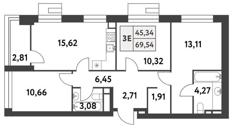 Планировка квартиры, ID 530751