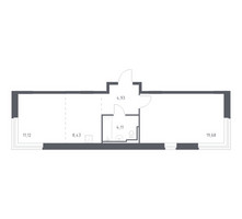 Планировка однокомнатной(квартира) площадью 47.5 квадратных метров в “ЖК Рублевский Квартал”