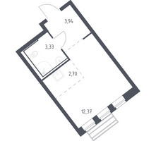 Планировка студии(квартира) площадью 22.1 квадратных метров в “ЖК Рублевский Квартал”