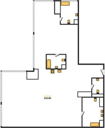 Планировка трехкомнатной(квартира) площадью 210 квадратных метров в “ЖК Neva Towers (Нева Тауэрс)”