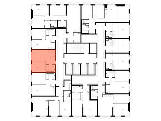 Планировка однокомнатной(квартира) площадью 33.7 квадратных метров в ЖК “ЖК 2-й Иртышский”
