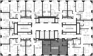 Планировка двухкомнатной(квартира) площадью 53.6 квадратных метров в “ЖК СЕТ”