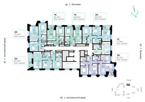 Планировка двухкомнатной(квартира) площадью 70.44 квадратных метров в “СберСити в Рублево-Архангельском”