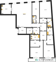 Планировка 4+ комнатной(квартира) площадью 296.11 квадратных метров в “ЖК LUCE (Люче)”