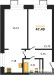 Планировка квартиры Однокомнатная (Квартиры)47.49