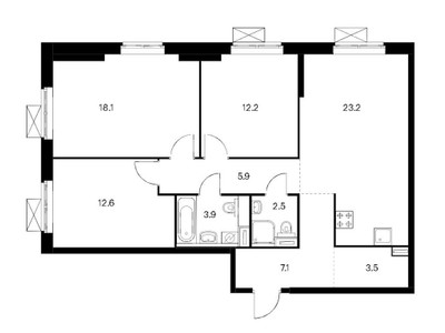 Планировка квартиры, ID 9100