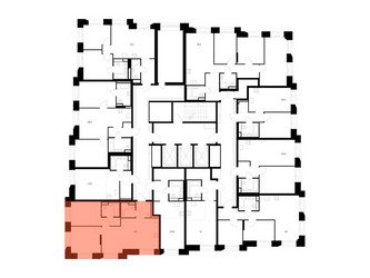 Планировка двухкомнатной(квартира) площадью 59 квадратных метров в ЖК “ЖК Онежский вал”