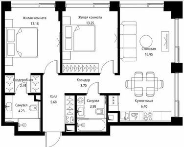 Планировка квартиры, ID 323831
