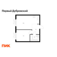 Планировка однокомнатной(квартира) площадью 41 квадратных метров в “ЖК Первый Дубровский”