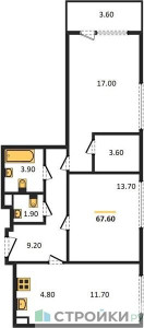 Планировка квартиры, ID 245037