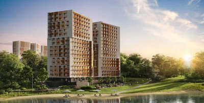 Планировка двухкомнатной(квартира) площадью 46.73 квадратных метров в ЖК “ЖК Гармония Парк”