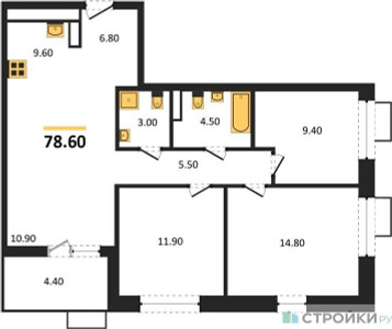 Планировка квартиры, ID 253113