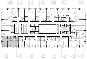 Планировка двухкомнатной(квартира) площадью 56.6 квадратных метров в “Дом премиум-класса МИРА”