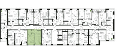 Планировка однокомнатной(квартира) площадью 38.8 квадратных метров в ЖК “ЖК Пушкино Град”
