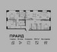 Планировка 4+ комнатной(квартира) площадью 125.9 квадратных метров в “ЖК PRIDE (Прайд)”