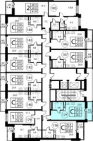 Планировка студии(квартира) площадью 29 квадратных метров в “ЖК Космос”