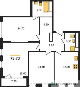 Планировка квартиры, ID 116167