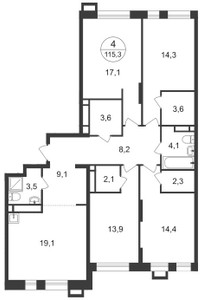 Планировка квартиры, ID 246184