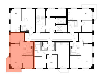 Планировка двухкомнатной(квартира) площадью 50.1 квадратных метров в ЖК “ЖК Онежский вал”
