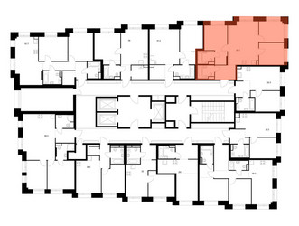 Планировка трехкомнатной(квартира) площадью 65.1 квадратных метров в ЖК “ЖК Онежский вал”