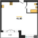 Планировка однокомнатной(квартира) площадью 41.8 квадратных метров в “ЖК Фестиваль парк-2”