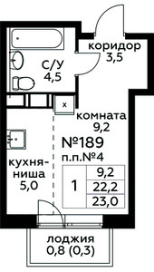 Планировка квартиры, ID 180055