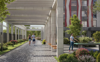 Придомовая территория ЖК “Ольховый Квартал”