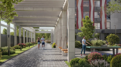 Планировка двухкомнатной(квартира) площадью 42.9 квадратных метров в ЖК “ЖК Ольховый Квартал”