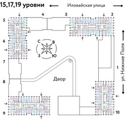 Планировка трехкомнатной(квартира) площадью 53.5 квадратных метров в ЖК “ЖК Страна Заречная”