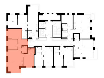 Планировка трехкомнатной(квартира) площадью 80.9 квадратных метров в ЖК “ЖК Строгино 360”