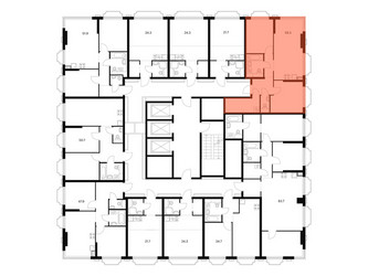Планировка двухкомнатной(квартира) площадью 57.7 квадратных метров в ЖК “ЖК 2-й Иртышский”