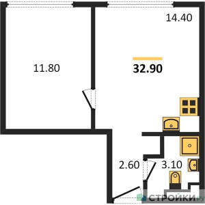 Планировка квартиры, ID 268517