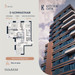 Планировка трехкомнатной(квартира) площадью 99.2 квадратных метров в “Кутузов Сити”