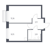 Планировка однокомнатной(квартира) площадью 33.2 квадратных метров в “ЖК Рублевский Квартал”