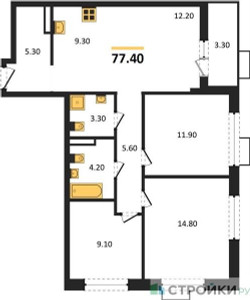Планировка квартиры, ID 350285