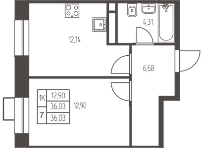 Планировка квартиры, ID 555026