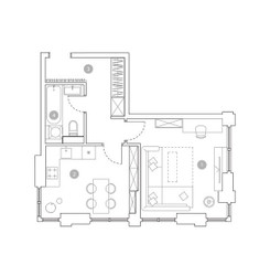 Планировка однокомнатной(квартира) площадью 42.1 квадратных метров в ЖК “ЖК ВЭРИ на Миклухо-Маклая”