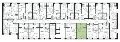 Планировка студии(квартира) площадью 28.2 квадратных метров в ЖК “ЖК Пушкино Град”