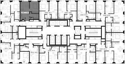 Планировка однокомнатной(квартира) площадью 37.5 квадратных метров в ЖК “ЖК SET (Сет)”