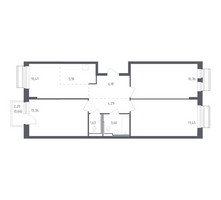 Планировка трехкомнатной(квартира) площадью 81.22 квадратных метров в “ЖК Рублевский Квартал”