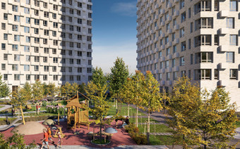 Двор в ЖК "Волоколамское 24"